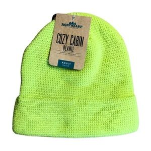 Northeast Outfitters Neo Cozy Cabin Waffle Cuff Beanie Unisex Yellow NWT